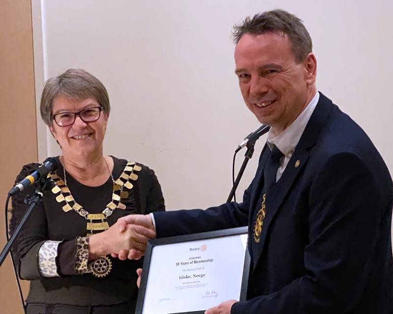 Flott markering av 50-års jubilanten Giske Rotaryklubb