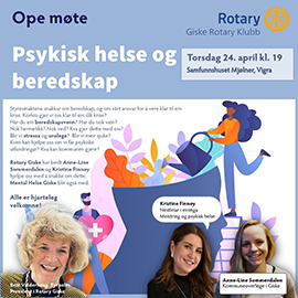 Ope møte om psykisk helse